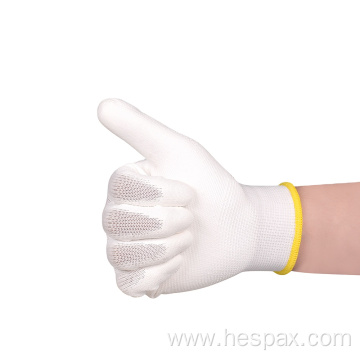 Hespax Seamless Nylon PU Esd Electronic Work Glove